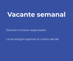 Vacante semanal Decisión humana